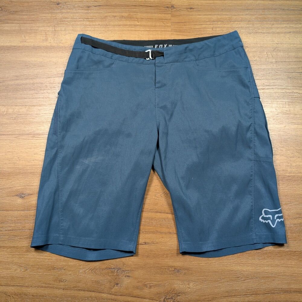 Fox Racing Ranger Shorts Men's Size 38 Blue Mountain Biking Stretch Belted